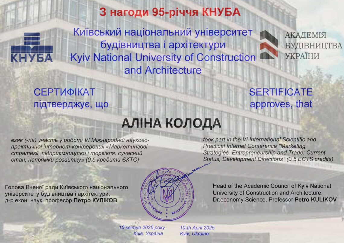 Аліна Колода 2025