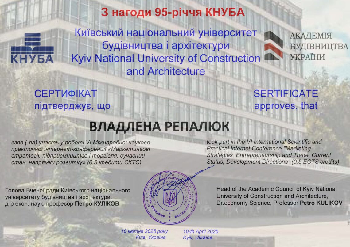 Владлена Репалюк 2025